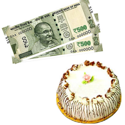 "Cash Gift Voucher - Rs.1000 ,1kg cake - Click here to View more details about this Product